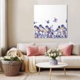 thumbnail image 5 of Purple Spring Floral Wall Art Painting on Canvas, Watercolor Summer Birds Butterfly Canvas Art Home Prints Wall Art Framed Modern Artwork for Living Room Bedroom Wall Decor 16x16in, 5 of 9