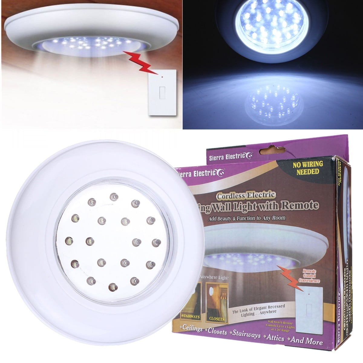 Wireless 18 Led Ceiling Wall Closet Hallway Light Stairs