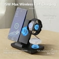 thumbnail image 6 of Sinyiin 3 In 1 Wireless Chargers Dock Fast Charging Station 15W Fast Charging Stand Holder, 6 of 15