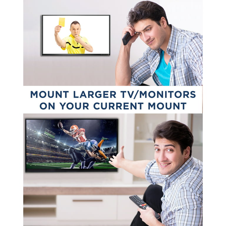 Mount Plus 1056 VESA 200x200 Universal Adapter Plate for TV Mounts |  Convert VESA 75x75, 100x100 Mount to Fit 200X100, 200x200 mm VESA Patterns  