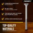 thumbnail image 2 of Tornillos para madera Grindy de #10 x 6,35 cm, 200 unidades, 1,09 kg, autoperforantes, 2 of 8