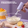 thumbnail image 3 of Electric Egg Beater Mixer 3-Speed Control Interchangeable Stirring Rods Cordless Handheld Milk Whisk Portable Kitchen Tool for Whisking Cream Butter Cake Batter, 3 of 7