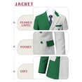 thumbnail image 5 of Beauty-Emily Men's Color Block Double-Breasted Suit Set – Slim Fit Two-Piece Blazer & Pants, Stylish Contrast Formal Suit for Business, Wedding & Party, 5 of 8