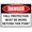 Warning Sign 3, variant on Danger Flammable Gas Sign - 8"x12" Metal Tin Safety Warning Sign with GHS Symbol for Gas Line