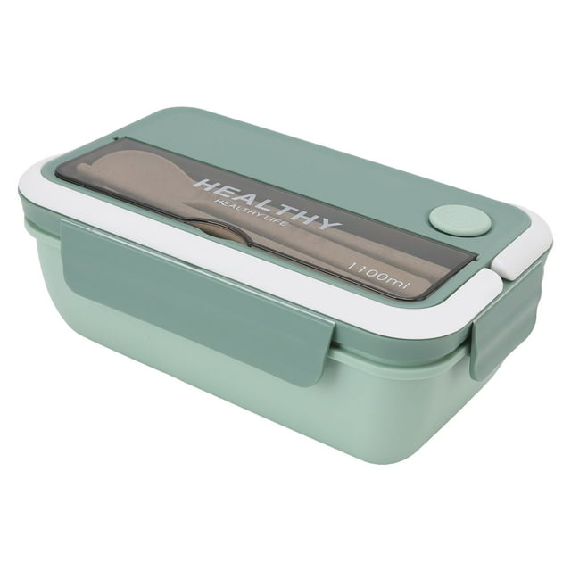 Meal Prep Container, Portable Lunch Box Plastic 1100ml Large Capacity With Spoon For Students For School Purple,Green,Blue Yellow,Tender Pink