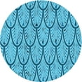 thumbnail image 1 of Ahgly Company Indoor Round Patterned Bright Navy Blue Area Rugs, 7' Round, 1 of 6