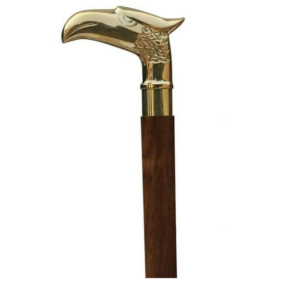 Eagle Head Style Walking Stick with Adjustable Height – Comfortable Grip for Enhanced Support During Outdoor Adventures