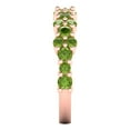 thumbnail image 4 of 0.98 ctw Wedding Band for Women - 14K Rose Gold Natural Peridot Stackable Eternity Ring, 4 of 6