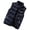 Dark Blue, variant on comerut Men Winter Vest Stand Collar Thickened Padded Soft Windproof Warm Neck Protection Solid Color Sleeveless Zipper Closure Strap Decor Pockets Men Down Waistcoat