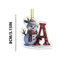 thumbnail image 4 of AuroraX Snowman Christmas Decorations Cute 2025 Plastic Shatterproof Christmas Tree Ornaments Letter (A) Teens Holiday Xmas Family Party Supplies, 4 of 4
