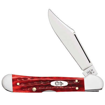 CASE 10307 Pocket Worn 3.63 Blade Red Bone Handle Mini Copperlock Knife
