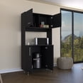 thumbnail image 4 of Living Room Cabinets 95 Pantry Kit, Four Legs, Double Door Cabinet, Three Shelves -Black,Primary Living Space Cabinets, 4 of 7