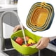 thumbnail image 2 of Juego de 3 escurridores de doble capa para frutas y verduras, escurridor y colador 2 en 1 para alimentos, 2 of 8