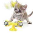 thumbnail image 4 of lionlar Cat Indoor Toys Interactive Cat Toy 360 Degree Rotation Catnip Ball Kitten Toys Yellow, 4 of 9