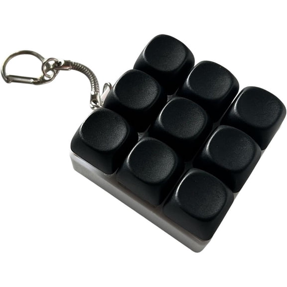 Jiibva Keyboard Fidget Toy with Keychain Funny Fidget Keyring Stress Relief Toy for Adults Finger Exercise Anxiety Decompression