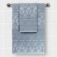 thumbnail image 4 of Authentic Hotel and Spa  Turkish Cotton Alev Jacquard Bath Towel Blue/Multi, 4 of 5