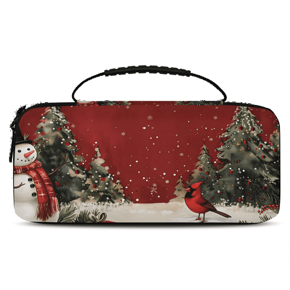 Herdesigns Christmas Carrying Case for Nintendo Switch 2 with 20 Game Card Slots, Portable Travel Carry Case for Accessories and Console
