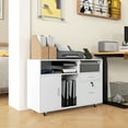 thumbnail image 2 of HOMCOM Armoire Mobile à 2 Tiroirs avec Station de Charge Ports USB Roues, 2 of 10