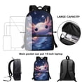 thumbnail image 6 of Binienty Cute Axolotl Print School Backpack for Kids Elementary Middle School Adjustable Shoulder Straps Large Capacity Bookbag with Front Zipper Pocket for Daily Travel, 6 of 6