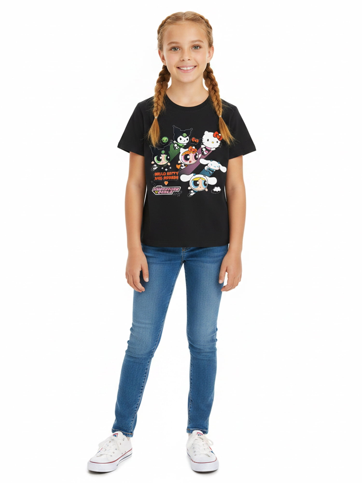 Hello Kitty x The Powerpuff Girls, Girls' Short Sleeve T-Shirt, Sizes 4-16