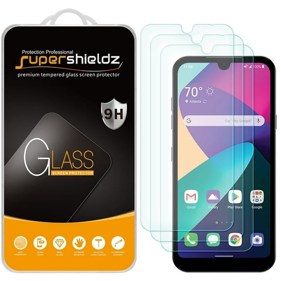 [3-Pack] Supershieldz for LG Phoenix 5 Tempered Glass Screen Protector, Anti-Scratch, Anti-Fingerprint, Bubble Free