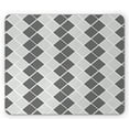 thumbnail image 1 of Geometric Mouse Pad, Minimalist Abstract Symmetric Lines Square Diamond Parallel Bars Urban, Rectangle Non-Slip Rubber Mousepad, Pale Grey White Black, by Ambesonne, 1 of 2