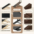 thumbnail image 5 of Slsy Dog Ramp with Upgrade Rubber Mat, 5 Level Adjustable 17.7'' to 31.4'' Folding Pet Ramp for High Bed, Great for Small & Old Dogs & Cat, Supports up to 200 lbs, 62.9" Long, 5 of 12