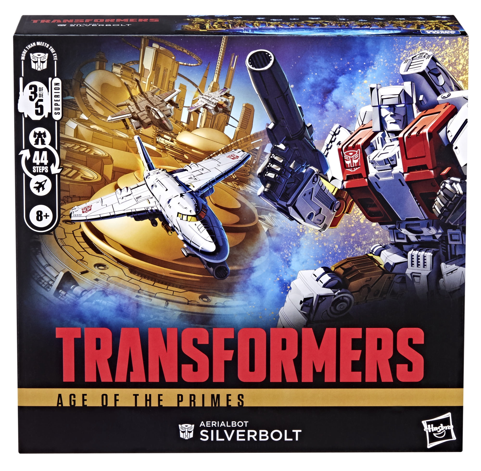 Transformers Age of the Primes Commander Class Aerialbot Silverbolt 7” Action Figure, 8+