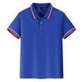 thumbnail image 5 of vigerkar Kids Boys Short Sleeve School Uniform Casual Polo Shirts 1-10 Years (Navy, 7-8 Years), 5 of 8