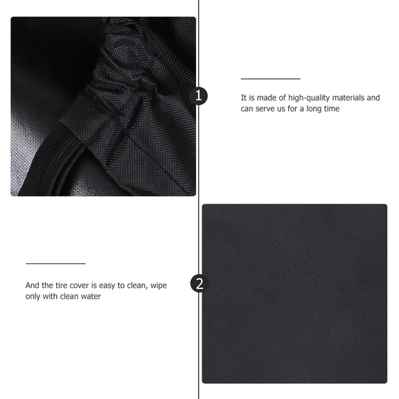 LOLIPPYY Durable Black Car Tire Cover Waterproof Oxford Cloth Tire Protector