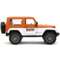 thumbnail image 3 of 2017 Jeep Wrangler Orange Metallic and White and Orange M&M Diecast Figure "M&M's" "Hollywood Rides" Series 1/24 Diecast Model Car by Jada, 3 of 5