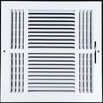 thumbnail image 3 of [2 Pack] Fits 12x12 Duct Opening 3 WAY Steel Air Supply Diffuser by Handua | Register Vent Cover Grill for Sidewall and Ceiling | White | Outer Size: 13.75" X 13.75", 3 of 8