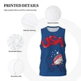 thumbnail image 3 of Rocae Gnome 4th of July for Men's Basketball Jersey Lightweight and Breathable Athletic Tank Top,Quick-Drying Sports Jersey X-Large, 3 of 9