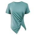 thumbnail image 4 of OSOLU Solid Color Women Casual Short Sleeve Crew Neck T-Shirt Tshirts Tee Summer Basic Tee For Daily Wear Vacation Tops Cute Dailywear, 4 of 4