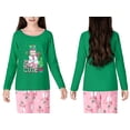 thumbnail image 2 of Topgal Soft Big Girls Christmas Pajamas 2-Piece Long Sleeve & Pants Snowman Jammie Set PJS for Tween Kids Size 10, 2 of 6