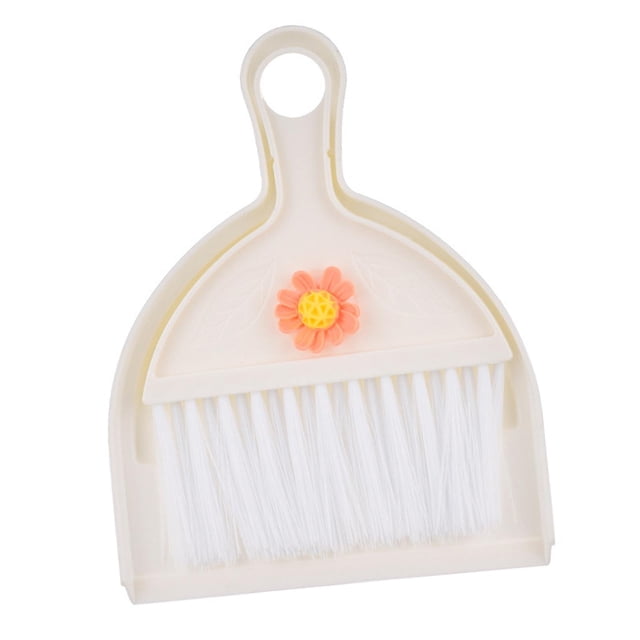 Mini Broom with Dustpan Early Learning Develop Life Skills Birthday Gifts Little beige