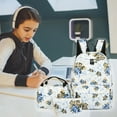 thumbnail image 5 of HengDidi Floral Print Backpack Purse & Pouch 3-Piece Set - Lightweight Water-Resistant Travel Bookbag with Adjustable Straps, Large Capacity for College, Work, Commute, and Outdoor Activities, 5 of 5