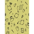 thumbnail image 1 of Ahgly Company Indoor Rectangle Patterned Neon Yellow Novelty Area Rugs, 8' x 12', 1 of 6