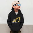 thumbnail image 2 of Byoo Toddler Boys Hooodie Excavator Print Long Sleeve Pullover Hooded Oversized Sweatshirts Winter Soft Casual Tops for Kids, 2 of 6