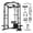 F7 Power Cage- Black, variant on Mikolo Power Cage with Weight Stack Multi-Function Power Rack for Home Gym, Squat Rack, Cable Crossover System, for Strength Training, Red