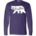 thumbnail image 3 of Inktastic Montana White Bear Silhouette Long Sleeve T-Shirt, 3 of 5