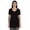 Black, variant on Basic U Neck Summer T-shirt Short Sleeve Plain Cotton Tshirt Womens