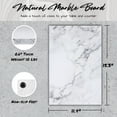 thumbnail image 5 of Marble Pastry Board w/ Non-Slip Rubber Feet, Gray, 11.5"x15" Non-Stick Stain & Heat Resistant Charcuterie Cheese Dough Cutting Serving Cutlery Board Tray for Parties, Kitchen, 5 of 7