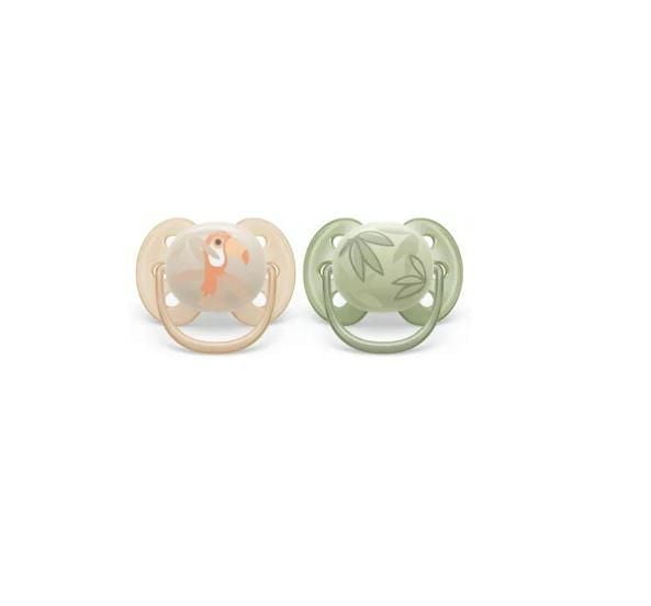 Tommee Tippee Ultra-light StayPut Pacifier One Piece Silicone Design 0-6m 2-Pack