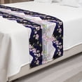 thumbnail image 2 of Floral Bed Runner, Japanese Blossom Sakura and Mount Hill, Decorative Accent Bedding Scarf for Hotels Homes and Guestrooms, King, Indigo Pale Pink, by Ambesonne, 2 of 2