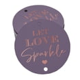 thumbnail image 1 of Inkdotpot Étiquette de Bouteille de Mariage Let Love Sparkle Véritable Feuille d'Or Rose Lot de 50, 1 of 1