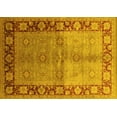 thumbnail image 1 of Ahgly Company Machine Washable Indoor Rectangle Oriental Yellow Industrial Area Rugs, 8' x 10', 1 of 4