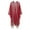 Burgundy, variant on Women's 2025 Cardigan 3/4 Sleeve Swimwear Beach Breathable Cut Out Above Knee Cool Cover Up Spring Break Beachwear Black One Size