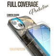 thumbnail image 2 of Encased Finger Loop Case Designed for iPhone 14 MAX Case with Hand Strap Phone Holder and Screen Protector (Black/Gold Marble), 2 of 3