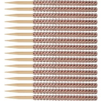 HONMEET Decorative Apple Sticks 32Pack  Rose Gold Wooden Skewers for Cakes Lollipops